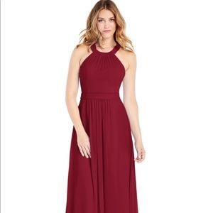 Azazie Misha bridesmaids dress in burgundy